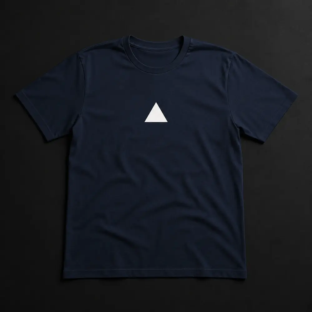 T-shirt de club à plat, logo imprimé sur la poitrine